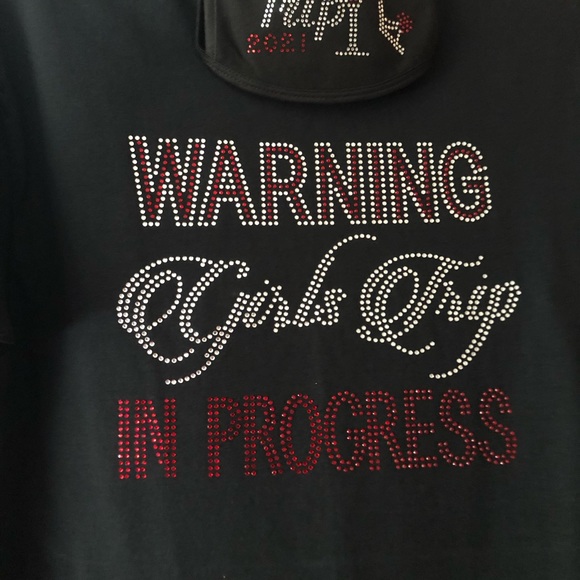 Girls Trip T-shirt, new Womens Bling Rhinestones Shirt - Picture 3 of 5